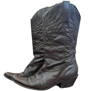 Naturalizer 9 Brown Western Cowboy Boots Cowgirl Leather Festival Boho